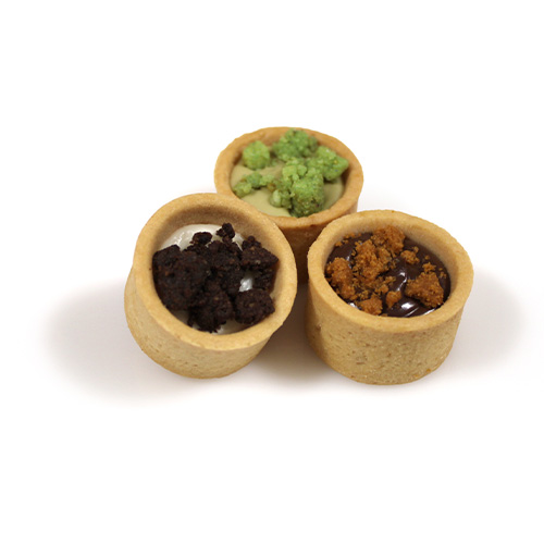 Tartellette farcite e decorate con crumble