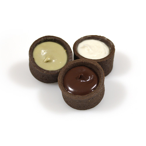 Tartellette Fantasia cocco pistacchio nocciola cacao
