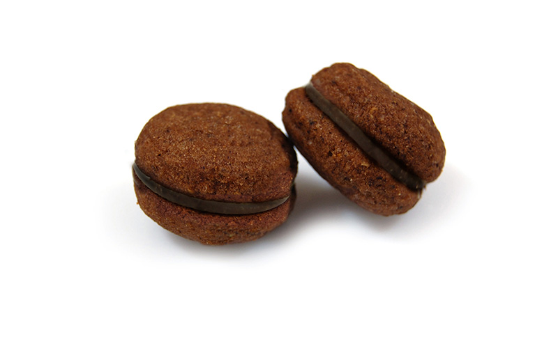 Biscotti Baci di dama al cacao